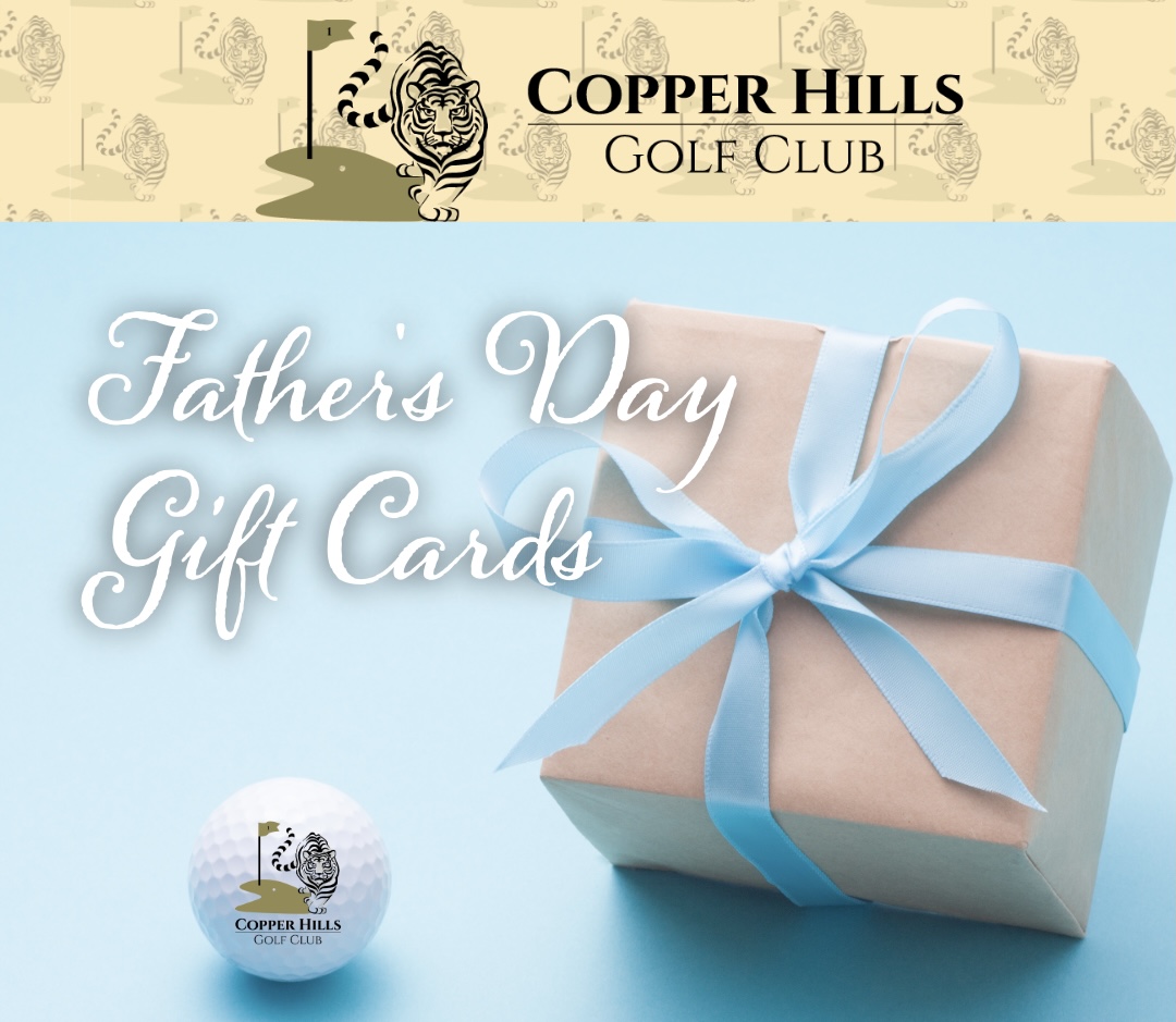 Father's Day golf gift card at Copper Hills Golf Club in Oakland County, Mi