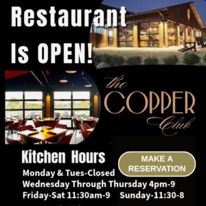 the restaurant at the copper club hours