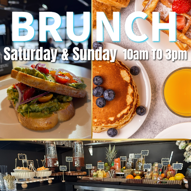 brunch menu items pancakes waffles bloody mary bar