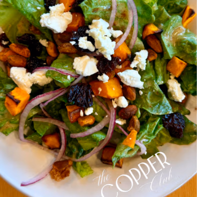 Salad served at The Copper Club at Copper Hills Golf Club in Oxford, Michigan