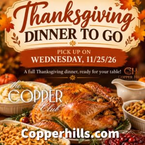 Thanksgiving dinner to go in Oxford MI from The Copper Club Restaurant