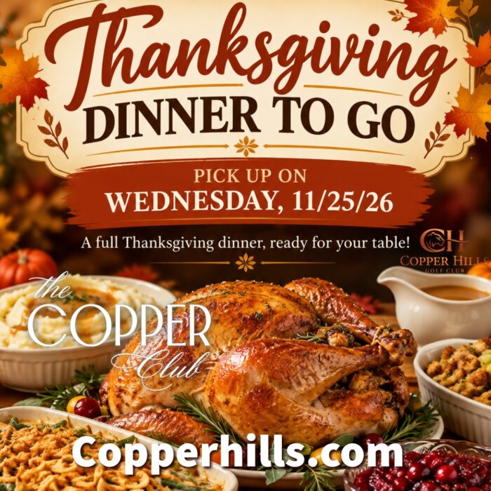 Thanksgiving dinner to go in Oxford MI from The Copper Club Restaurant
